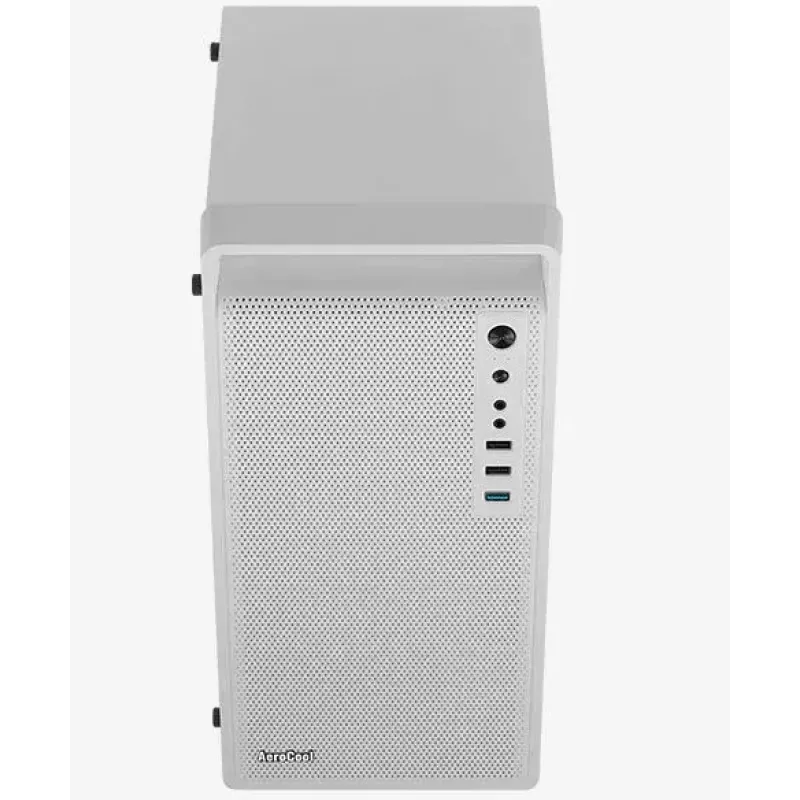 PC-behuizing AEROCOOL PGS CS-109-G-WT-v1 mini tower SPCC wit — microATX, tot 26 cm GPU, FRGB, mesh-front