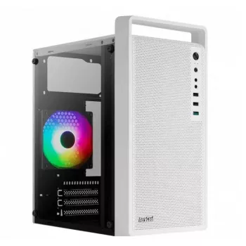 PC-behuizing AEROCOOL PGS CS-109-G-WT-v1 mini tower SPCC wit — microATX, tot 26 cm GPU, FRGB, mesh-front