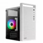 PC-behuizing AEROCOOL PGS CS-109-G-WT-v1 mini tower SPCC wit — microATX, tot 26 cm GPU, FRGB, mesh-front