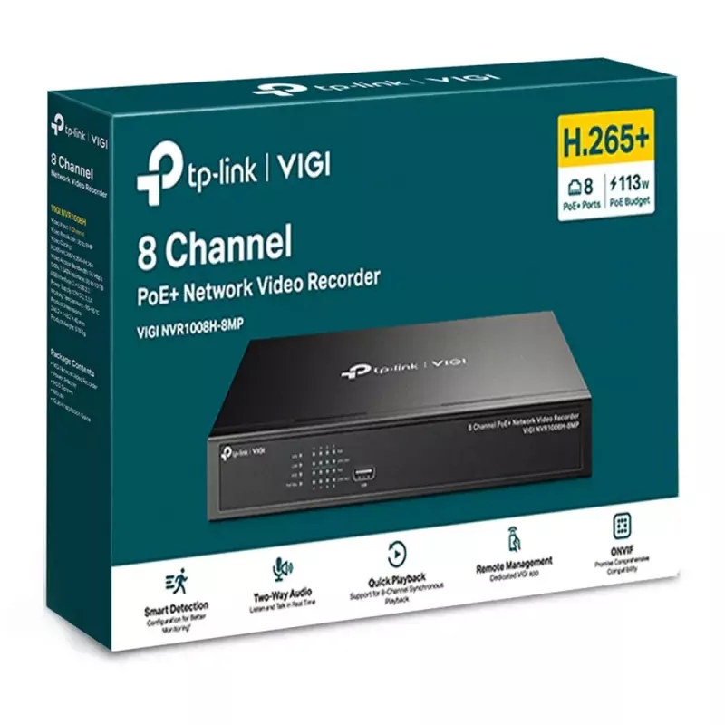 TP-Link VIGI 8-kanaals PoE+ netwerk-videorecorder