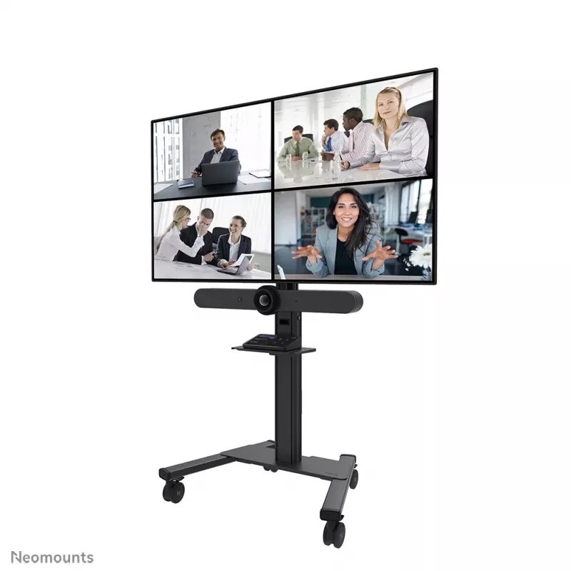 Neomounts Select AFLS-825BL1 video- en multimediakit (cameraplank, AV-plank, Logitech Rally Bar (Mini)-adapter) voor FL50S-825BL1, max. 9 kg, staal, zwart