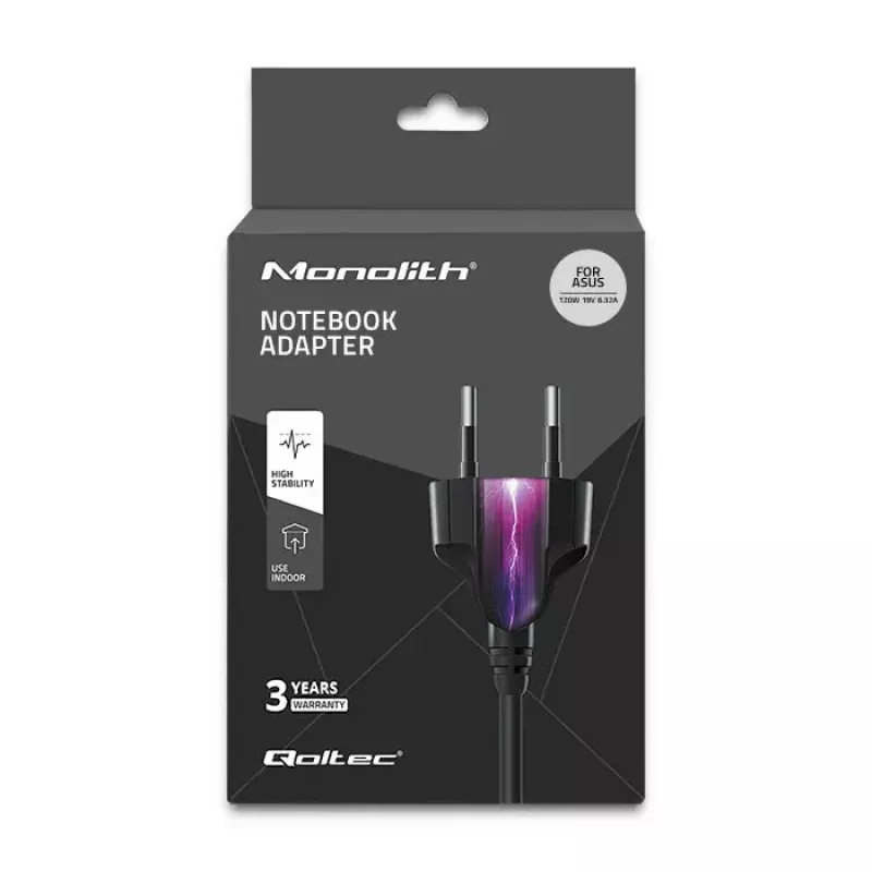 Voeding Qoltec 51037 120W indoor zwart laptop