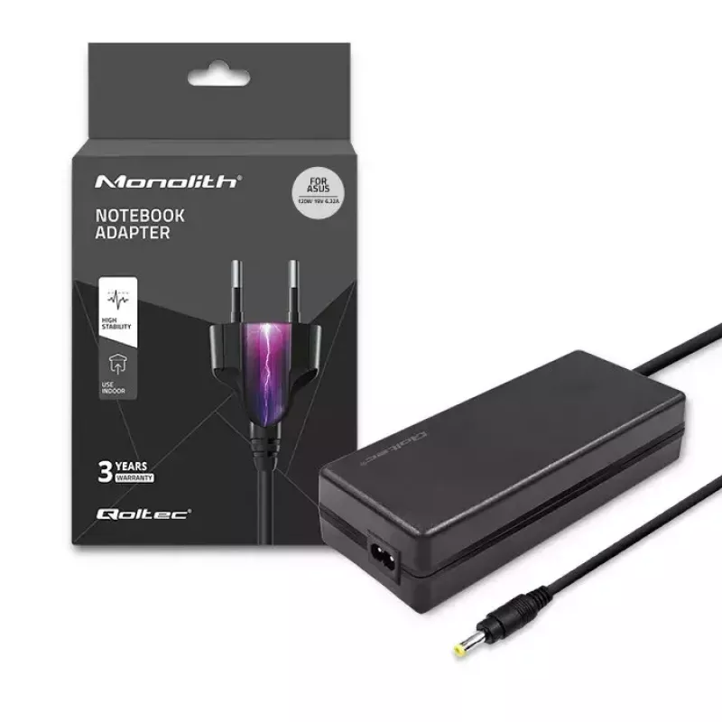 Voeding Qoltec 51037 120W indoor zwart laptop