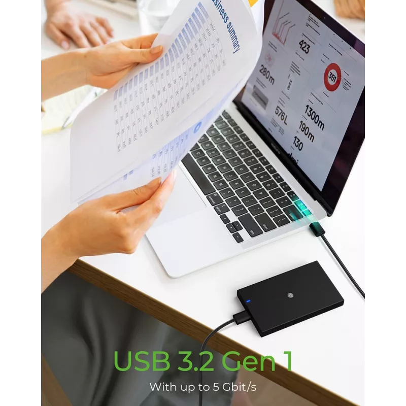 ICY BOX IB-200T-C3 SSD-behuizing zwart 2,5 inch