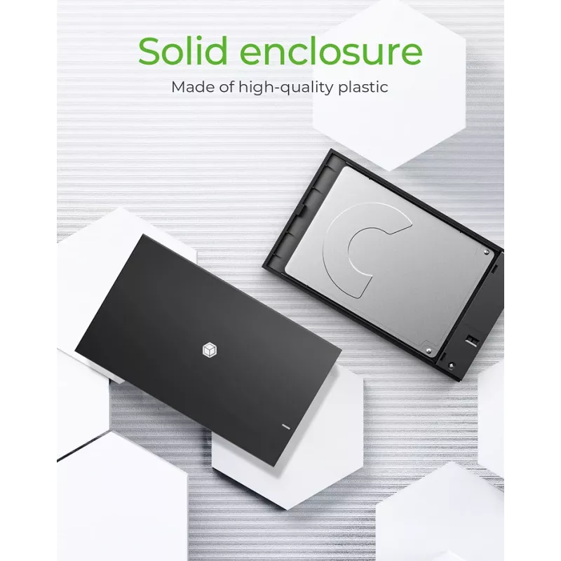 ICY BOX IB-200T-C3 SSD-behuizing zwart 2,5 inch