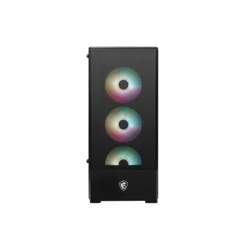 PC-behuizing MSI MAG FORGE 112R midi-tower zwart met gehard glas, 3x120mm frontventilatoren, ATX/Micro-ATX/Mini-ITX ondersteuning