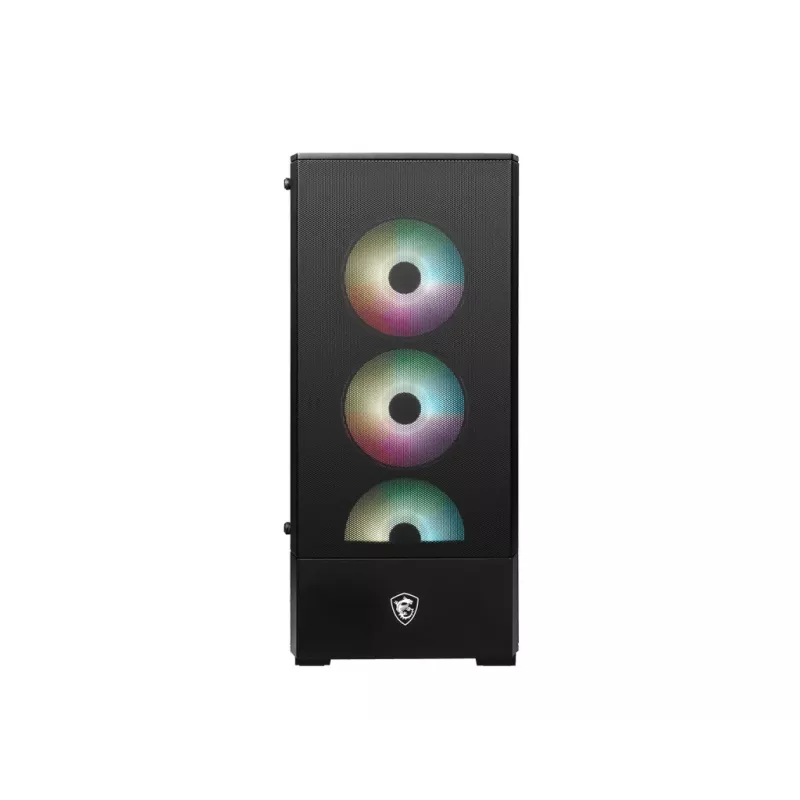 PC-behuizing MSI MAG FORGE 112R midi-tower zwart met gehard glas, 3x120mm frontventilatoren, ATX/Micro-ATX/Mini-ITX ondersteuning