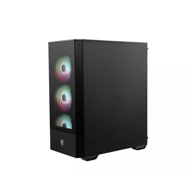 PC-behuizing MSI MAG FORGE 112R midi-tower zwart met gehard glas, 3x120mm frontventilatoren, ATX/Micro-ATX/Mini-ITX ondersteuning