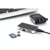 DIGITUS USB 3.0 kaartlezer, ondersteunt MS/SD/SDHC/MiniSD/M2/CF/MD/SDXC-kaarten, 1M USB-A aansluitkabel