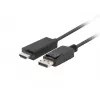 LANBERG kabeladapter DisplayPort HDMI zwart
