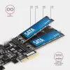 Axagon PCES-SA4M2 PCIe controller 2x interne SATA 6G poort + M.2 B-Key interfacekaarten/adapters M.2, SATA