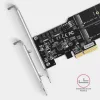 Axagon PCES-SA4M2 PCIe controller 2x interne SATA 6G poort + M.2 B-Key interfacekaarten/adapters M.2, SATA