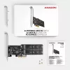 Axagon PCES-SA4M2 PCIe controller 2x interne SATA 6G poort + M.2 B-Key interfacekaarten/adapters M.2, SATA