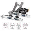Axagon PCEA-S4N PCIe - 4x seriële poort 250 kbps adapter met SP en LP beugel