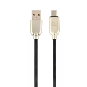 GEMBIRD Premium rubber Micro-USB laad- en datakabel 2m - zwart