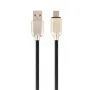GEMBIRD Premium rubber Micro-USB laad- en datakabel 2m - zwart