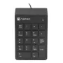 NATEC Goby 2 NKL-2022 numeriek toetsenbord, bedraad USB, 18 toetsen, membraan, 1,5 m kabel, zwart
