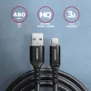 USB-kabel Axagon BUCM-AM20AB 2m USB A USB C zwart