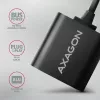 Externe USB-audioadapter AXAGON ADA-12 met 1x 3,5-mm-jack voor hoofdtelefoon en microfoon