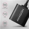 Externe USB-audioadapter AXAGON ADA-12 met 1x 3,5-mm-jack voor hoofdtelefoon en microfoon
