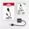 Externe USB-audioadapter AXAGON ADA-12 met 1x 3,5-mm-jack voor hoofdtelefoon en microfoon