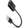 Externe USB-audioadapter AXAGON ADA-12 met 1x 3,5-mm-jack voor hoofdtelefoon en microfoon