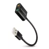 Externe USB-audioadapter AXAGON ADA-12 met 1x 3,5-mm-jack voor hoofdtelefoon en microfoon