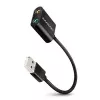 Externe USB-audioadapter AXAGON ADA-12 met 1x 3,5-mm-jack voor hoofdtelefoon en microfoon