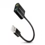 Externe USB-audioadapter AXAGON ADA-12 met 1x 3,5-mm-jack voor hoofdtelefoon en microfoon