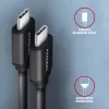 Axagon BUCM-CM10TB TWISTER USB-C <> USB-C kabel 0,6 m