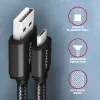 Axagon BUMM-AM10AB HQ kabel Micro USB <-> USB-A, 1m, USB 2.0, 2,4A, ALU, gevlochten, zwart