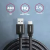 Axagon BUMM-AM15AB USB-kabel USB 2.0 1,5 m Micro-USB B USB A zwart