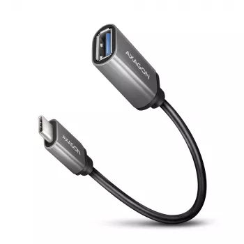 Axagon RUCM-AFAC Kabeladapter USB-C (M) -> USB-A (V), 20cm, USB 3.2 Gen 1, 3A, ALU