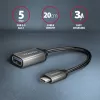Axagon RUCM-AFAC Kabeladapter USB-C (M) -> USB-A (V), 20cm, USB 3.2 Gen 1, 3A, ALU