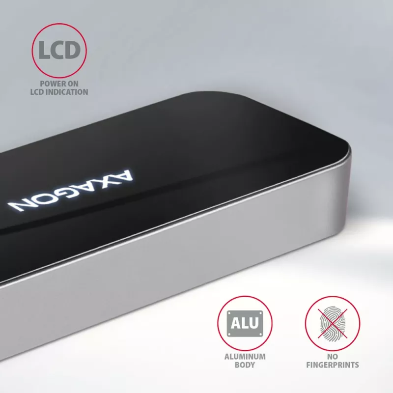 Axagon HMC-6H4A USB 3.2 Gen 1 hub, 4x USB-A, HDMI 4K/30Hz, PD 100W, 20 cm USB-C-kabel