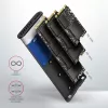 Axagon EEM2-SB2 Externe USB-C 3.2 Gen 2 metalen behuizing voor M.2 NVMe & SATA SSD's. Schroefloos