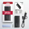 Axagon EEM2-SB2 Externe USB-C 3.2 Gen 2 metalen behuizing voor M.2 NVMe & SATA SSD's. Schroefloos