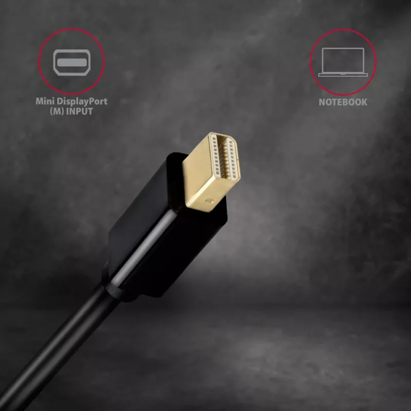 Axagon RVDM-HI14C2 Mini DisplayPort naar HDMI adapterkabel 4K 30Hz 1,8m