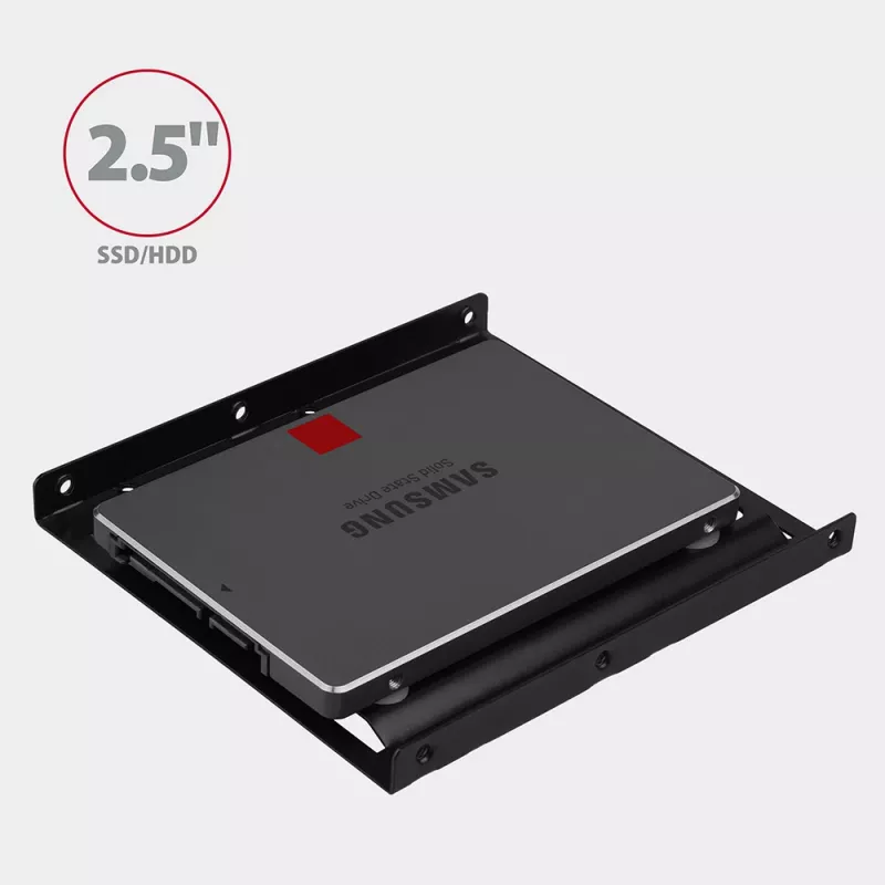 Axagon RHD-125B Inbouwframe voor 1x 2,5 inch in 3,5-inch bay - zwart metaal