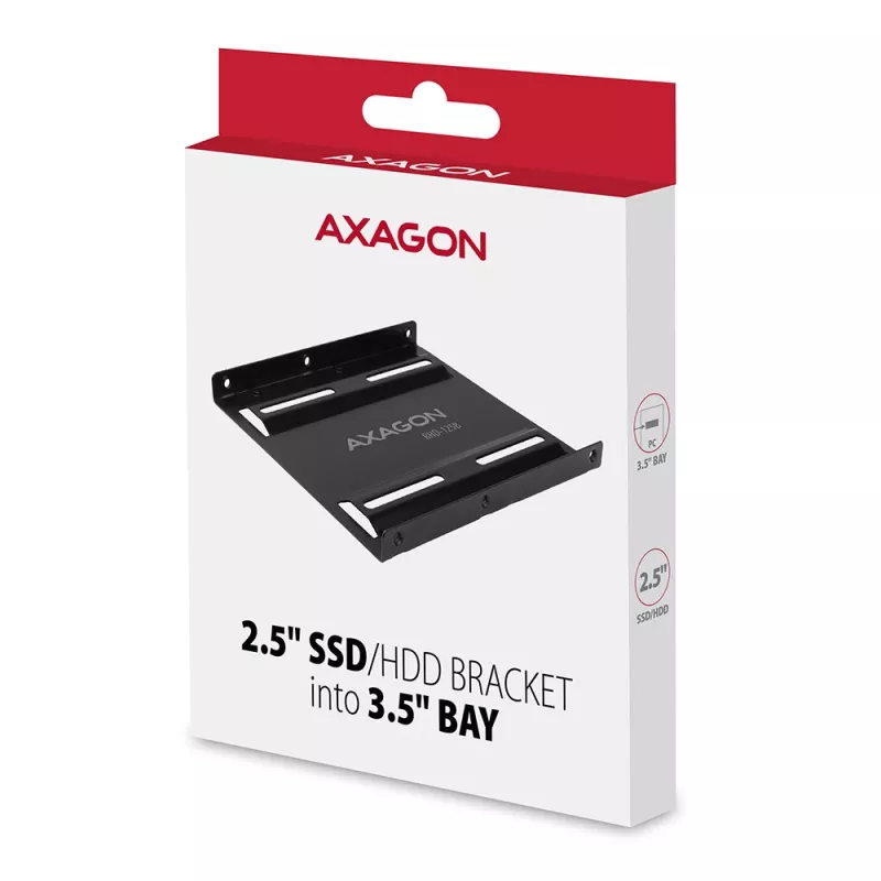 Axagon RHD-125B Inbouwframe voor 1x 2,5 inch in 3,5-inch bay - zwart metaal