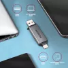 Axagon CRE-DAC USB-C+ USB-A 5 Gbps MINI 2-slot & LUN SD/microSD kaartlezer USB 3.0 Type-A/Type-C grijs