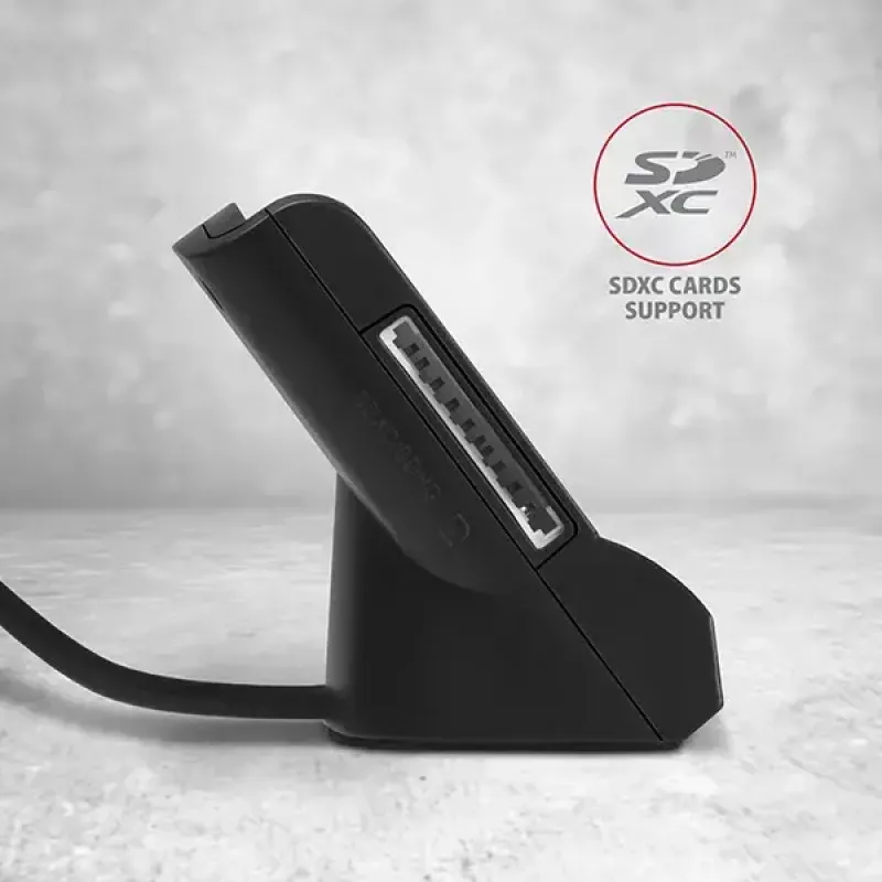 Axagon CRE-SM2 Smartcard-lezer USB 2.0 zwart 1,3m kabel