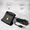 Axagon CRE-SM2 Smartcard-lezer USB 2.0 zwart 1,3m kabel