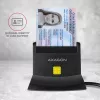 Axagon CRE-SM2 Smartcard-lezer USB 2.0 zwart 1,3m kabel