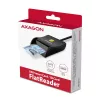 Axagon CRE-SM3N USB-A smartcard-/ID-kaart platte lezer, USB 2.0, 1,3 m, zwart, 57 g