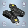 Axagon CRE-SMP2A USB smartcard- & SD/microSD/SIM PocketReader kaartlezer indoor USB Type-A/USB Type-C zwart
