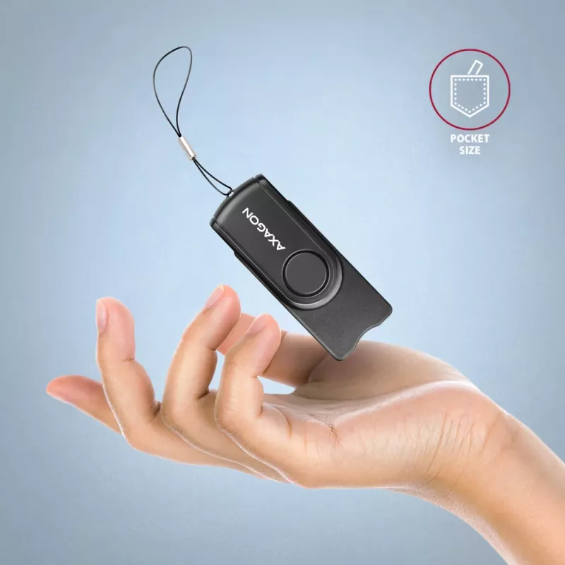 Axagon CRE-SMP2A USB smartcard- & SD/microSD/SIM PocketReader kaartlezer indoor USB Type-A/USB Type-C zwart