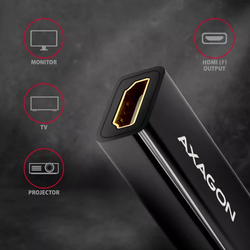 Axagon RVDM-HI14N Mini DisplayPort -> HDMI 1.4-adapter 4K/30Hz