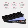 Axagon CLR-M2L10 passieve aluminium koelbody voor alle M.2 SSD's, maat 2280, 10 mm hoog.
