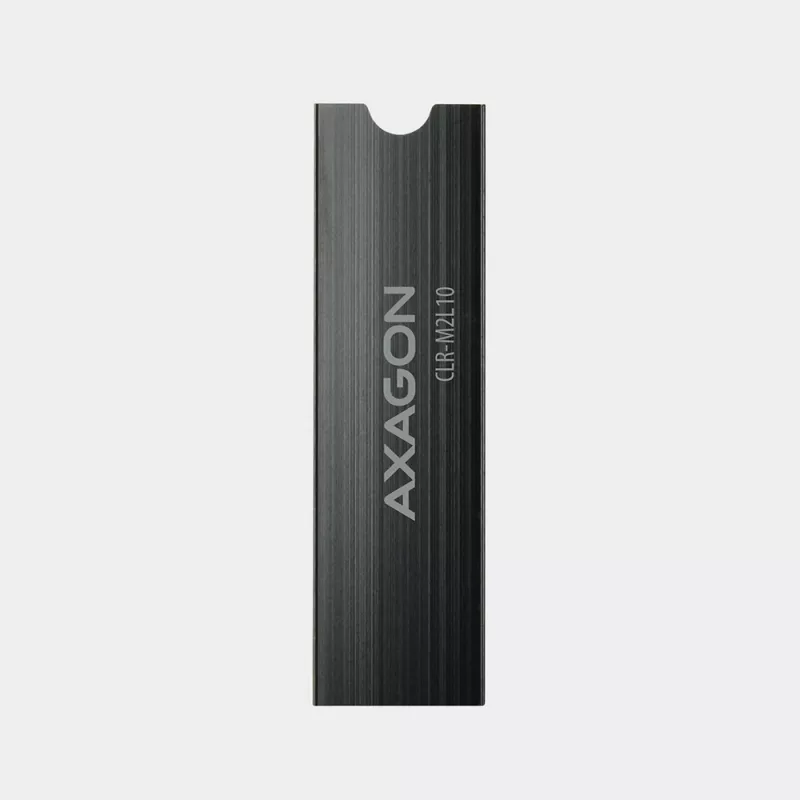 Axagon CLR-M2L10 passieve aluminium koelbody voor alle M.2 SSD's, maat 2280, 10 mm hoog.